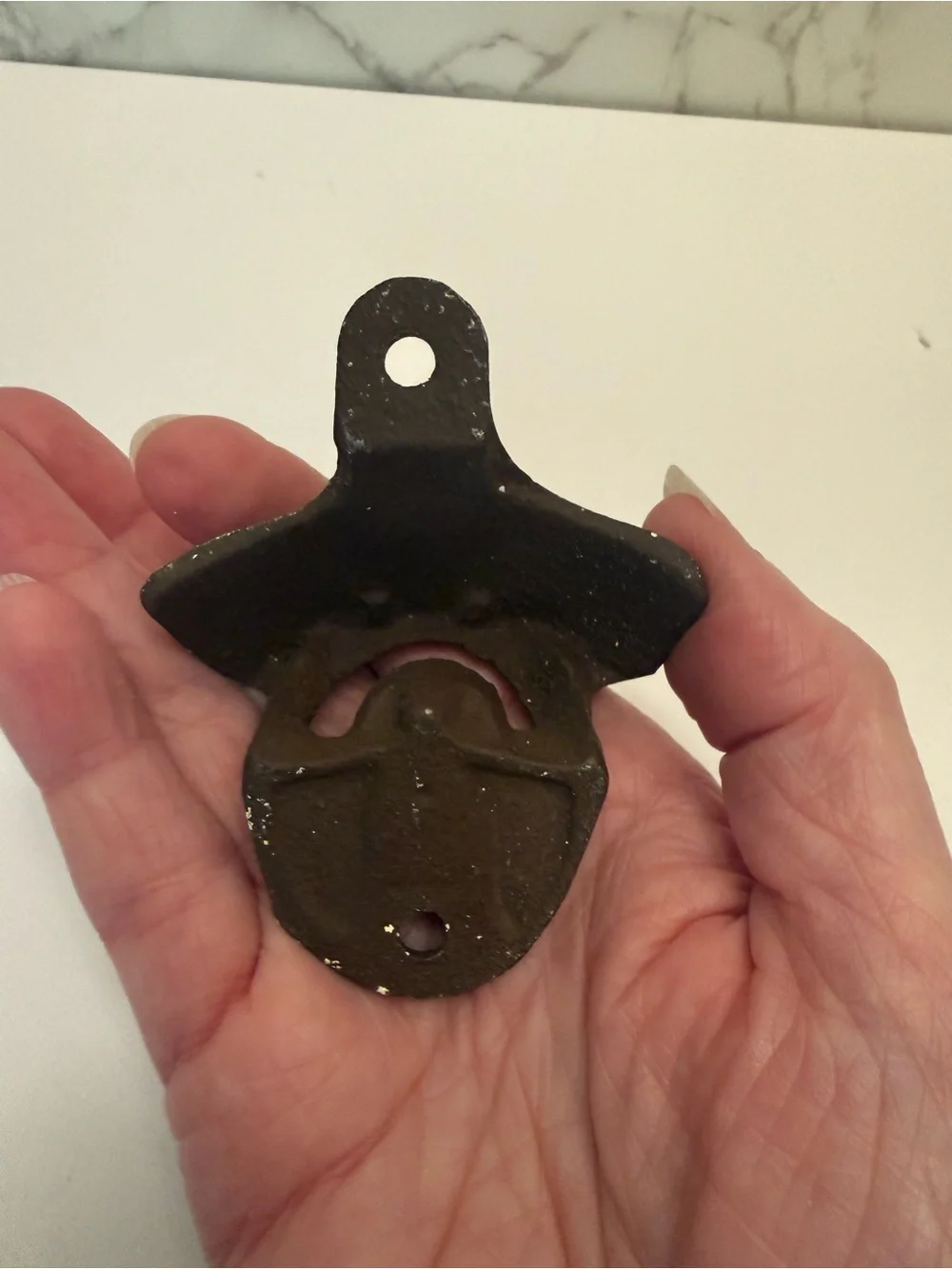 Wall-Mount Bottle Opener Rustic Looking Cast Iron